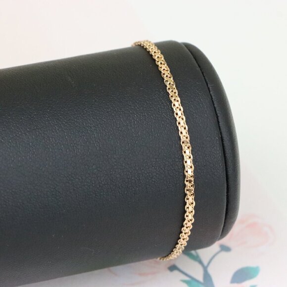 "Minimalist Rose Gold Bracelet with Polished Chain Design, XPBL1118 - Picture 9 of 12